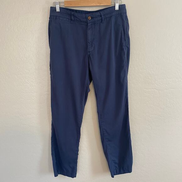 Faherty Mens Size 29x30 Pants Cotton Blend Coastal Preppy Navy Blue - Picture 1 of 8